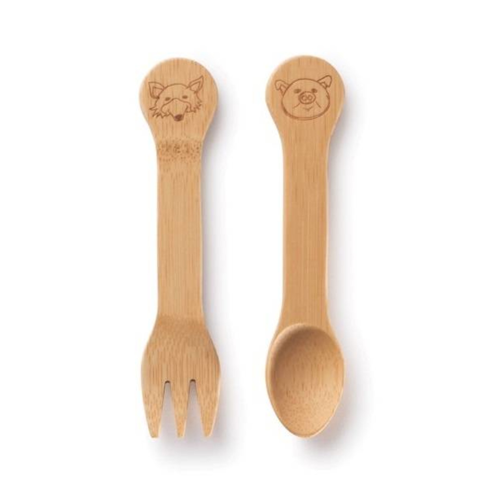 Bambu Kinderbestek: vork en lepel